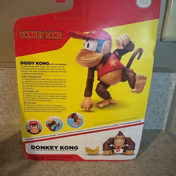 Nintendo Mario and Diddy Kong Playset - Red, Brown, Blue - Picture 4 of 5